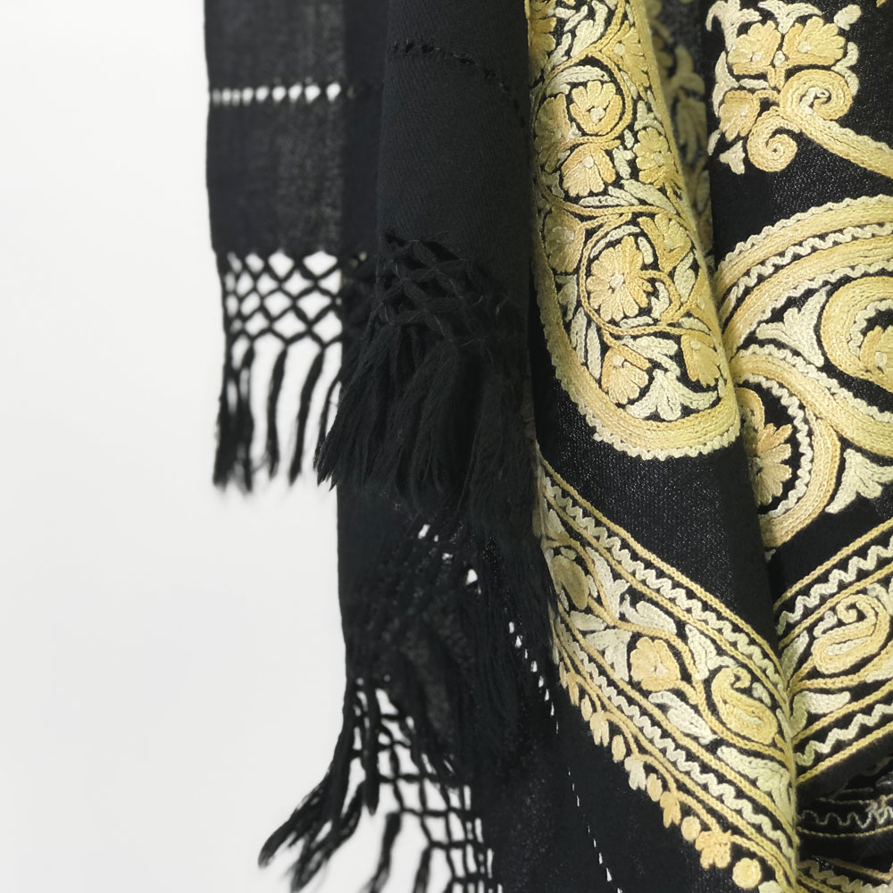 カシミア 刺繍 ストール ショール 着物 マフラー 楽天市場】「カシミール刺繍ストール ウール100％ ベージュ