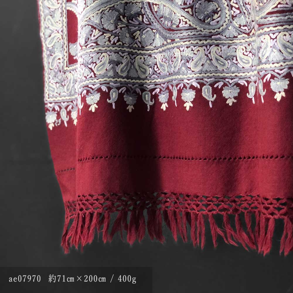 InDream アーリ刺繍ストール 大判 赤 冷房対策 ギフト おしゃれ 誕生日 プレゼント 着物ショール レディース 50代 60代 70代 80代