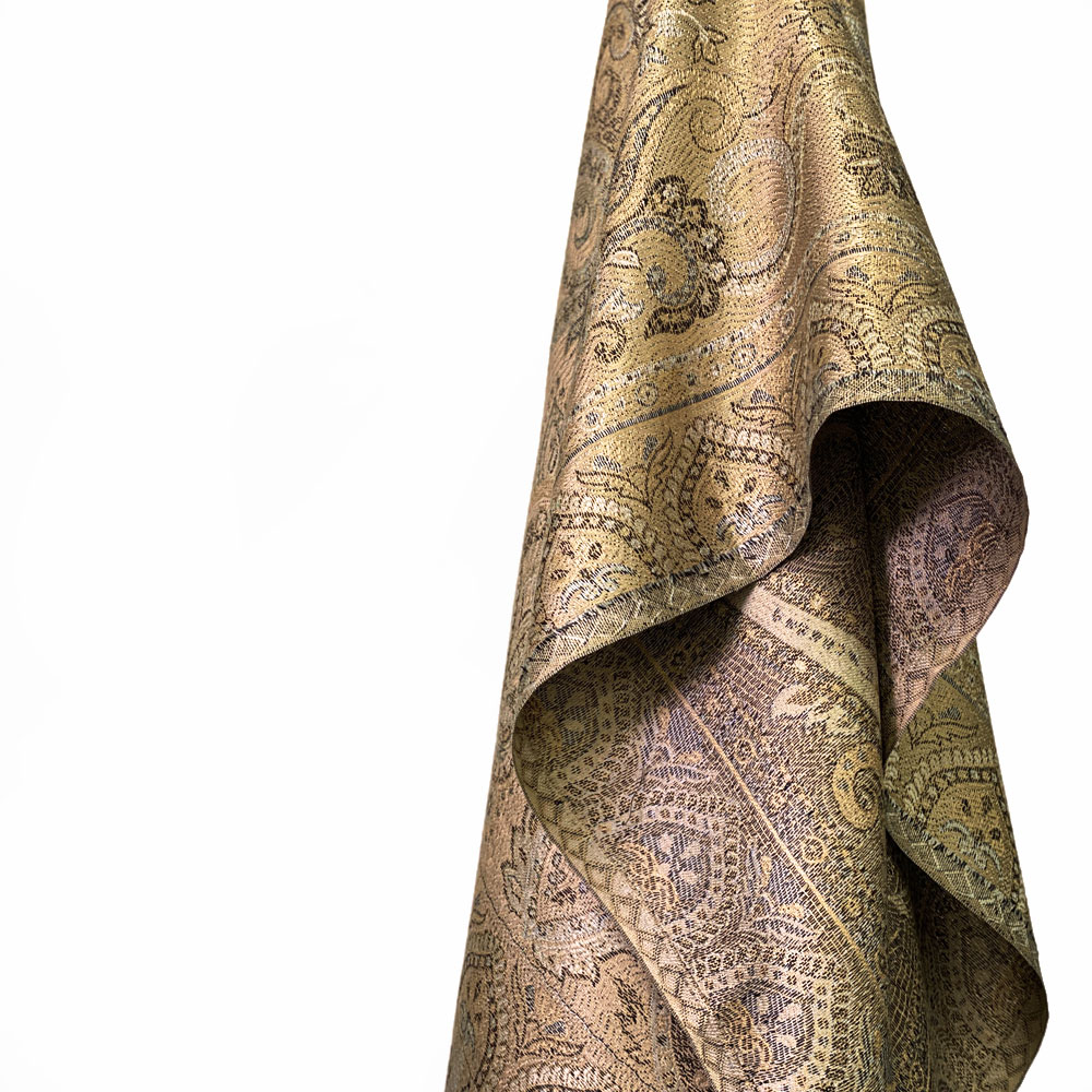 InDream ペイズリー柄 シルク ストール 中判 55cmx180cm スカーフ ベージュ クリスマス ギフト おしゃれ 誕生日 プレゼント 50代 60代 70代 80代