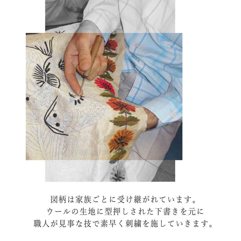 InDream アーリ刺繍ストール 黒 ブラック 08 母の日 ギフト おしゃれ 誕生日 プレゼント 着物ショール 春 秋 冬 50代 60代 70代 80代