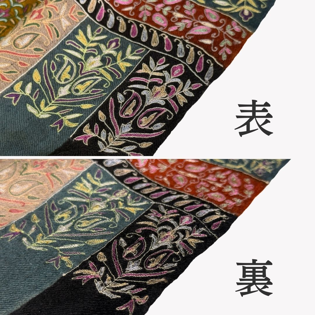 InDream パシュミナ カラムカリ 刺繍 ショール ［100cmx200cm］ ベージュ  ストール 大判 ショール カシミヤ 100% 春 秋 冬 誕生日 プレゼント クリスマス ギフト 50代 60代 70代 80代 おしゃれ ひざ掛け 結婚式 パーティー