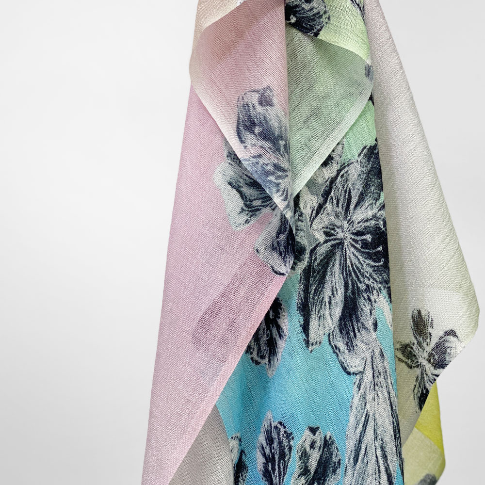 PASHMA パシュマ ストール シルクカシミヤ マフラー カラフル フラワー クリスマス ギフト おしゃれ 誕生日 プレゼント 50代 60代 70代 80代