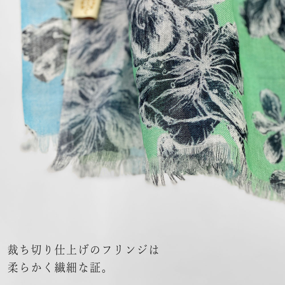 PASHMA パシュマ ストール シルクカシミヤ マフラー カラフル フラワー クリスマス ギフト おしゃれ 誕生日 プレゼント 50代 60代 70代 80代