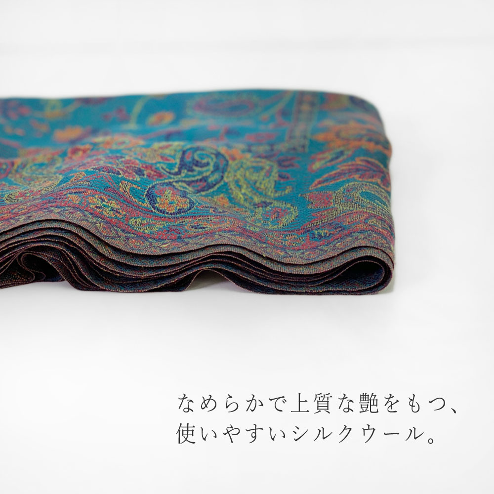 新品未使用★マンテロ シルクリバーシブルストール 茶系＆深緑 ペイズリー 男女◎ 新品未使用☆マンテロ シルクリバーシブルストール 茶系＆深緑
