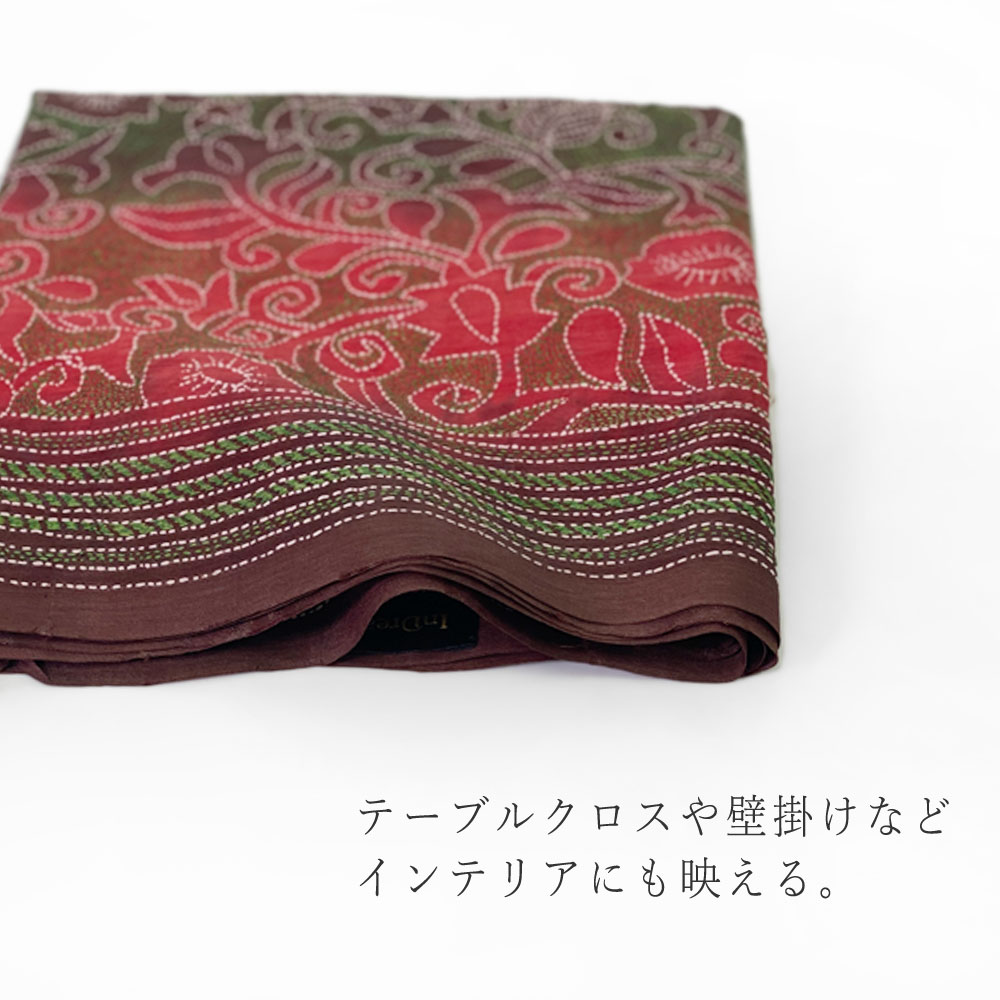 InDream カンタ 刺繍 ストール50×190cm インド 刺し子 インテリア マフラー クリスマス ギフト おしゃれ 誕生日 プレゼント 40代 50代 60代 70代