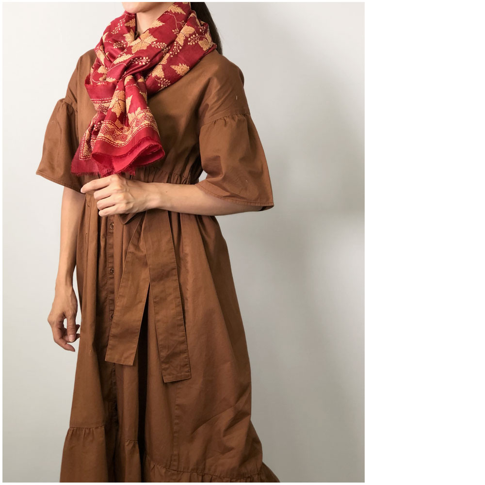 InDream カンタ 刺繍 ストール 50×200cm インド 刺し子 インテリア 3デザイン シルク インテリア クリスマス ギフト おしゃれ 誕生日 プレゼント おしゃれ 40代 50代 60代 70代