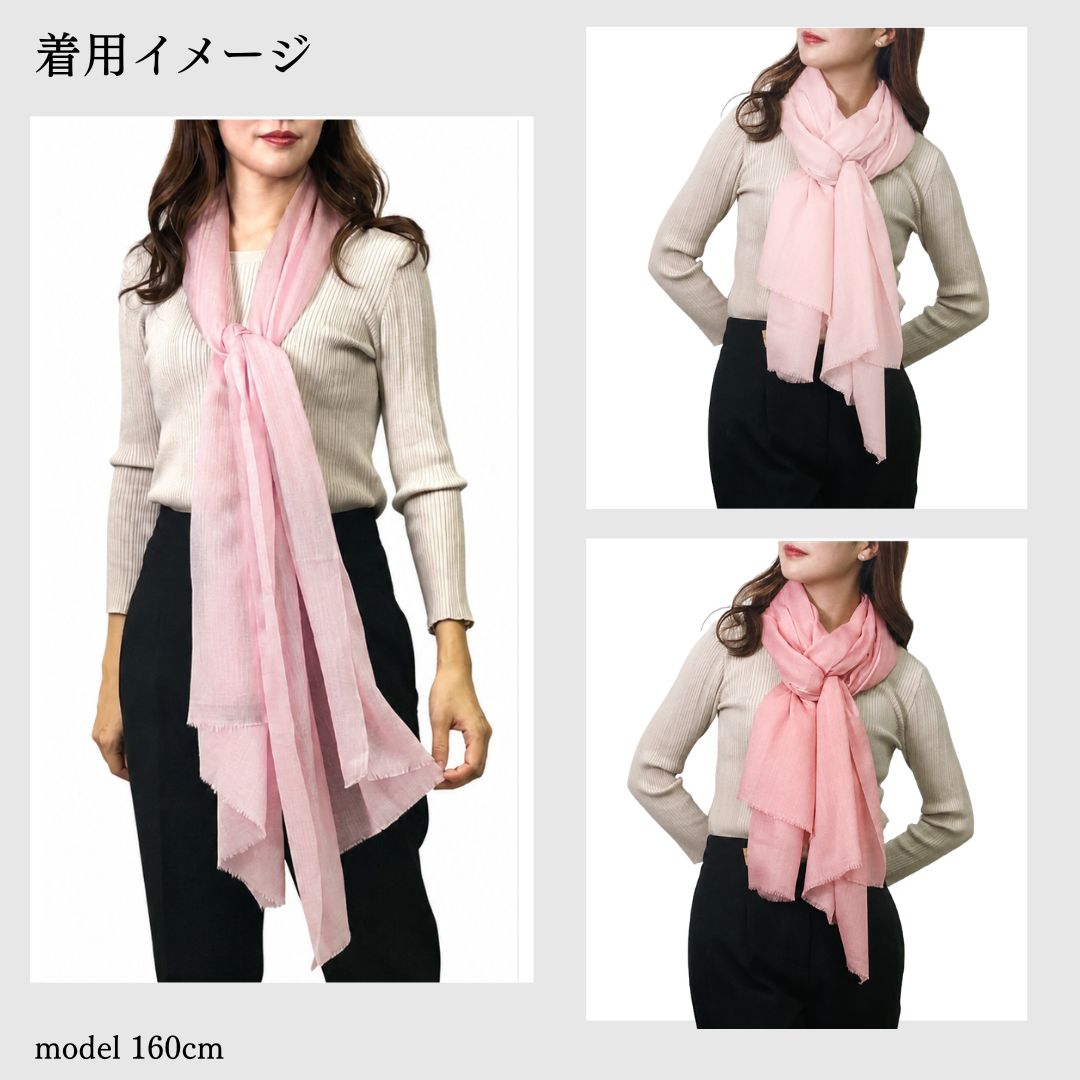 InDream ファインウール シルク ストール 大判 [約70cmx200cm］無地ストール パープル 紫 ピンク 秋 冬 春 薄手 還暦 古希 お祝い 誕生日 プレゼント 敬老の日 ギフト ひざ掛け 50代 60代 70代 80代 メンズ マフラー