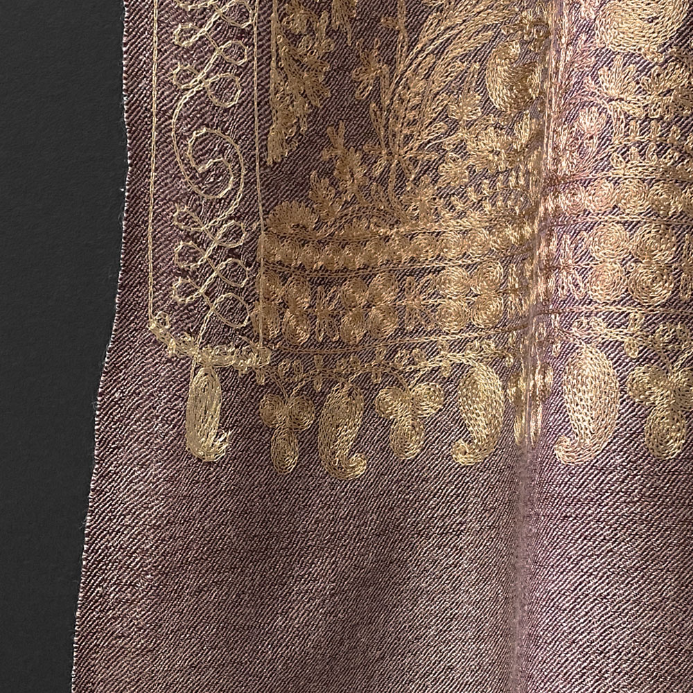 InDream 機械刺繍ストール ウール エンジ 76cm巾 着物ショール 結婚式 パーティー クリスマス ギフト おしゃれ 誕生日 プレゼント 50代 60代 70代 80代