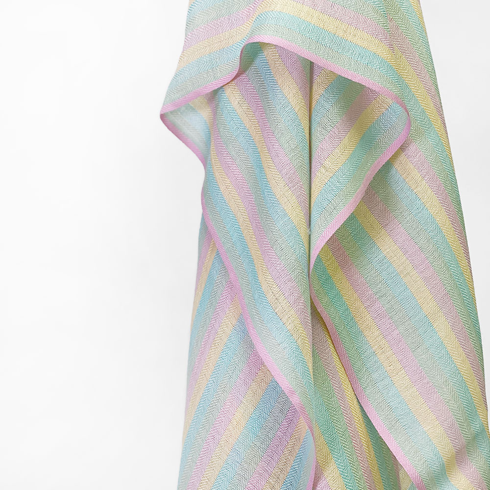 InDream ストール シルクウール ストライプ カジュアル ピンク クリスマス ギフト おしゃれ 誕生日 プレゼント 50代 60代 70代 80代