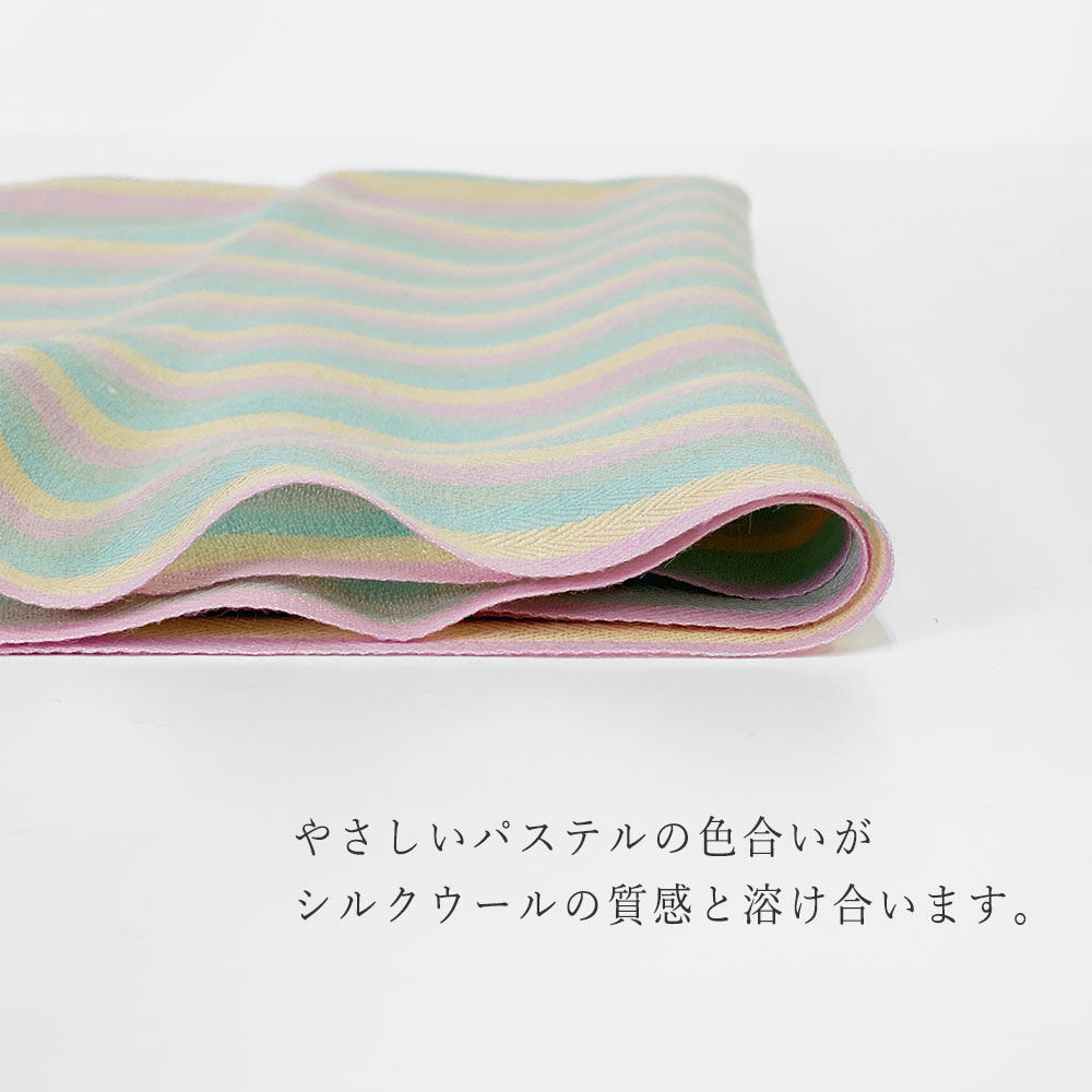 InDream ストール シルクウール ストライプ カジュアル ピンク クリスマス ギフト おしゃれ 誕生日 プレゼント 50代 60代 70代 80代