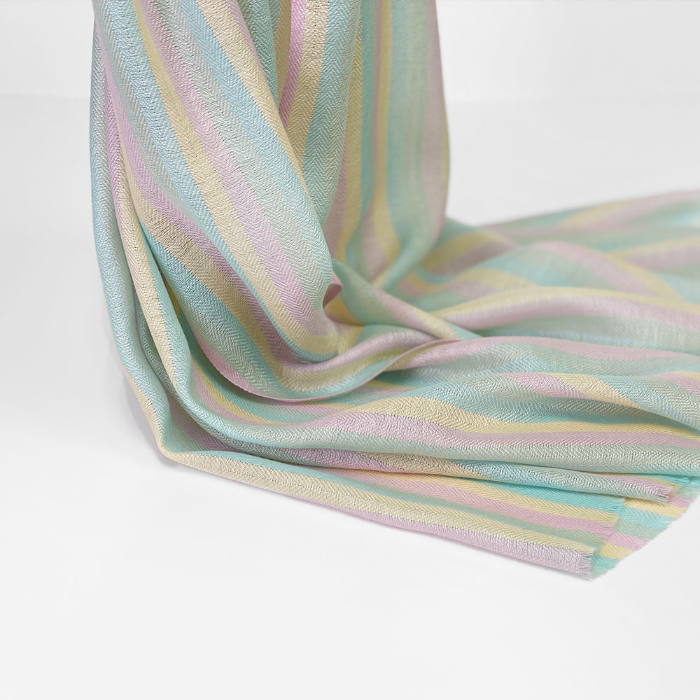 InDream ストール シルクウール ストライプ カジュアル ピンク クリスマス ギフト おしゃれ 誕生日 プレゼント 50代 60代 70代 80代