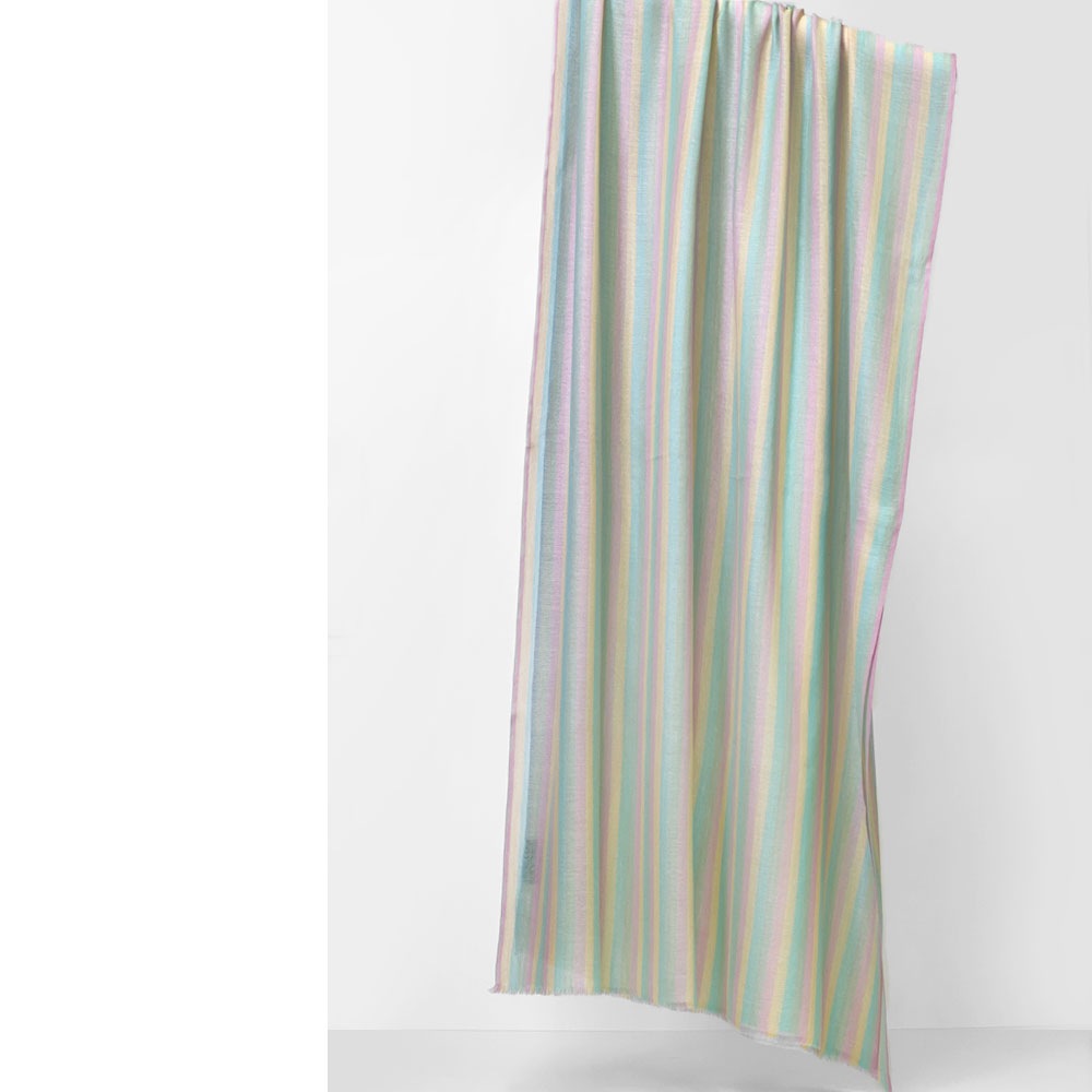 InDream ストール シルクウール ストライプ カジュアル ピンク クリスマス ギフト おしゃれ 誕生日 プレゼント 50代 60代 70代 80代