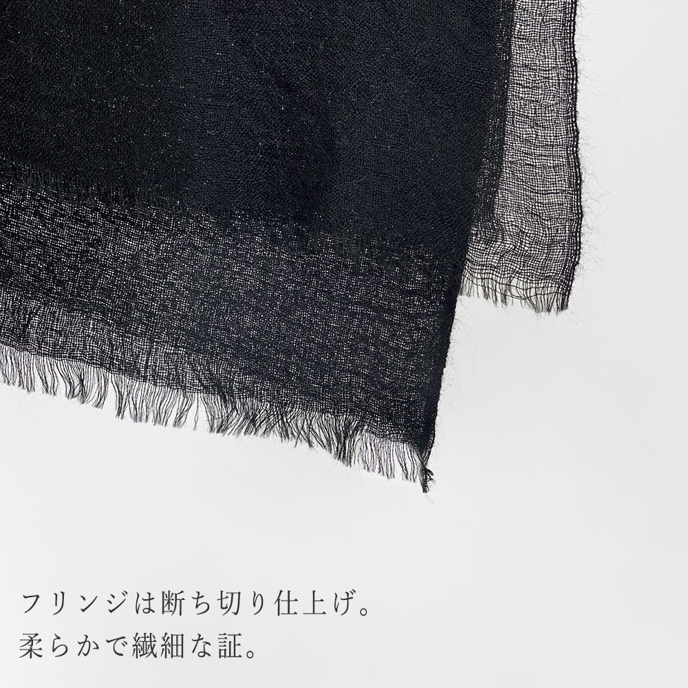 InDream パシュミナ エアリー ストール マフラー カシミヤ100% 大判 手織り 黒 ブラック 母の日 ギフト おしゃれ 誕生日 プレゼント 40代 50代 60代 70代 80代