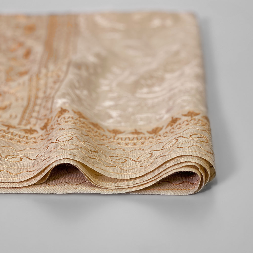 InDream 機械刺繍ストール ウール ライトベージュ 77cm巾 着物ショール 結婚式 パーティー クリスマス ギフト おしゃれ 誕生日 プレゼント 50代 60代 70代 80代