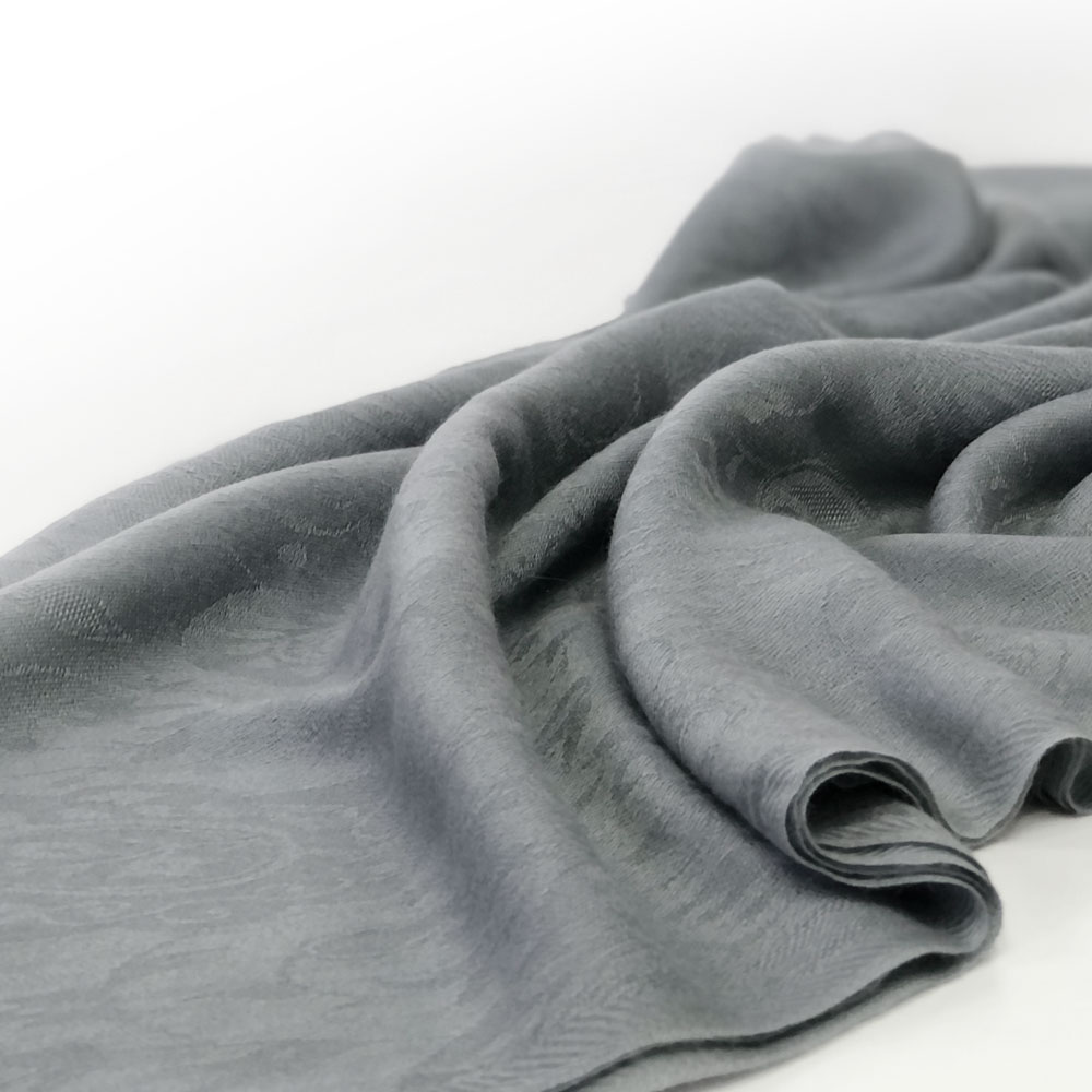 InDream パシュミナ ストール リングショール マフラ― カシミヤ100% ペイズリー地紋 グレー クリスマス ギフト おしゃれ 誕生日 プレゼント 40代 50代 60代 70代 80代