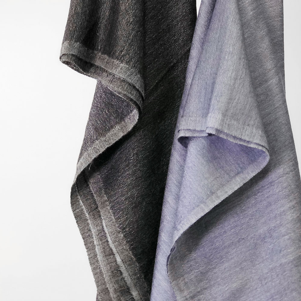 InDream 父の日 誕生日 プレゼント ストール 無地 ツートンカラーシルクウール カシミヤタッチ ネイビーx白 黒x白 春 秋冬 50代 60代 70代 80代