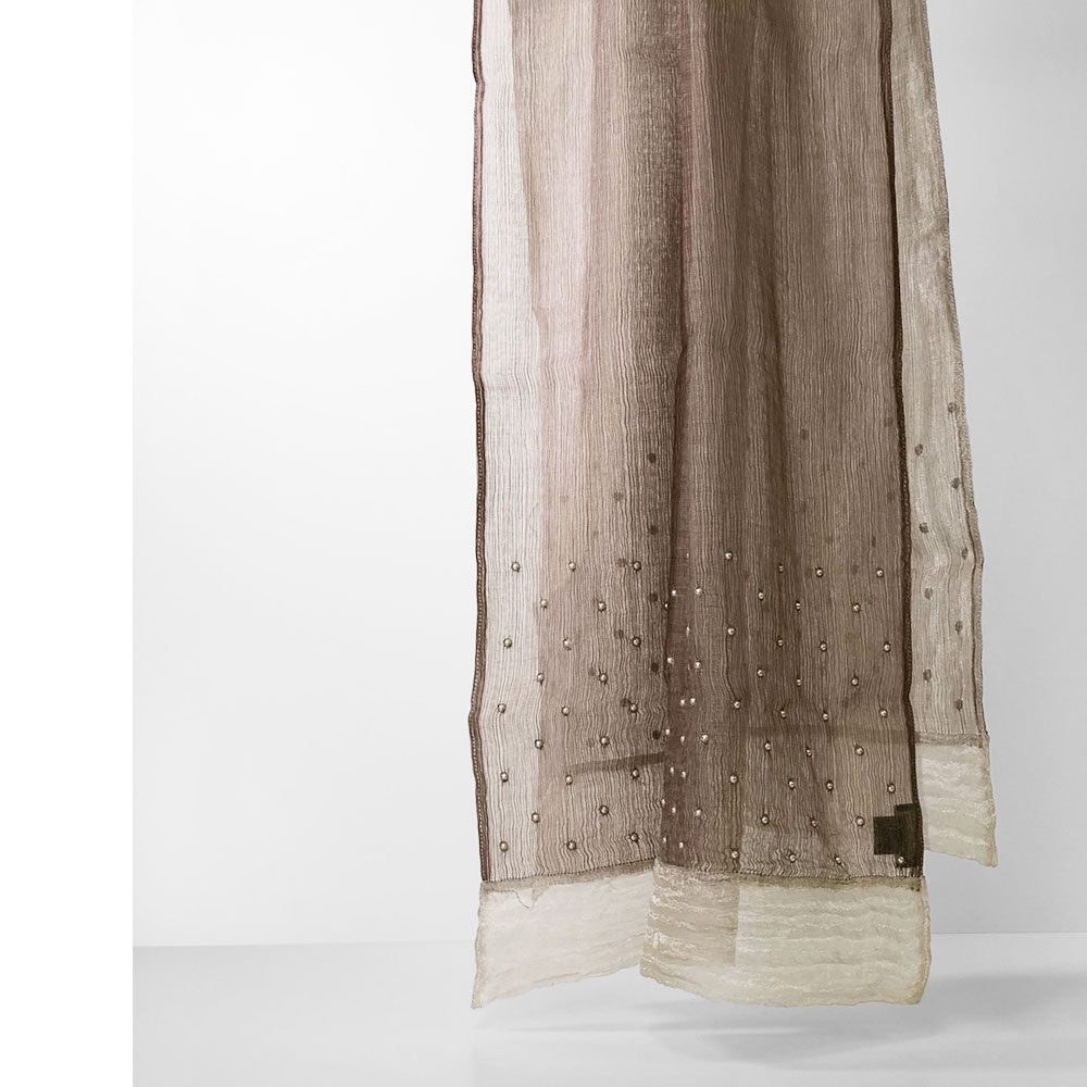 InDream ストール パーティー パール刺繍 結婚式 パーティー シルクウール ベージュ クリスマス ギフト おしゃれ 誕生日 プレゼント 春夏 30代 40代 50代 60代