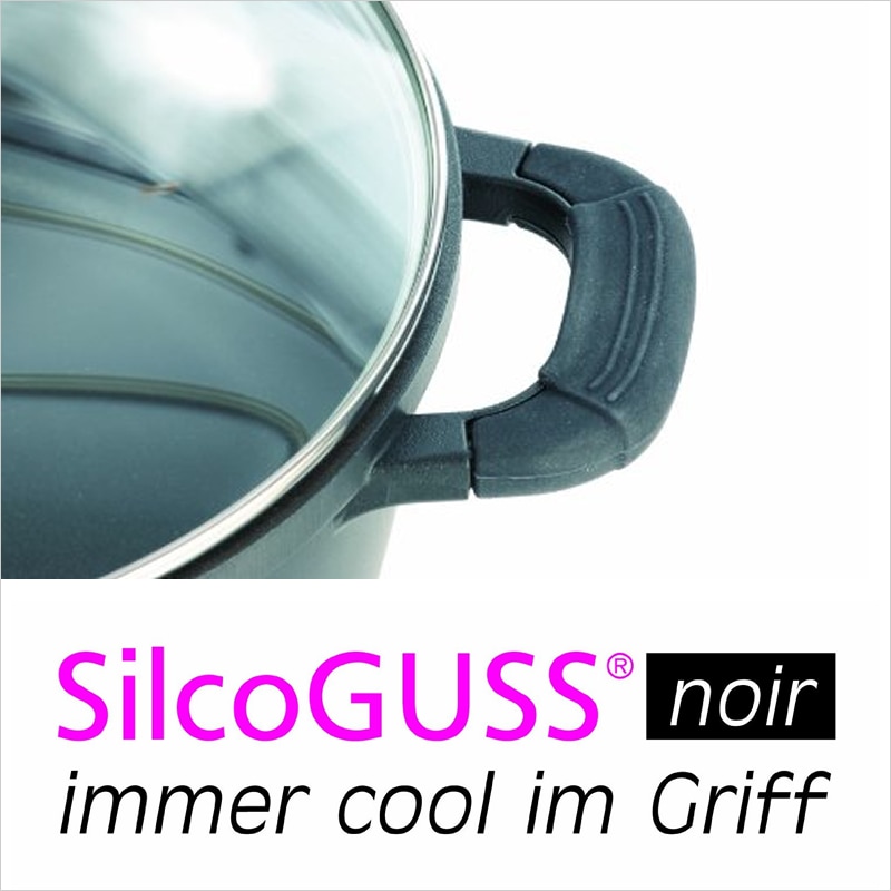 �ڥ����ȥ�åȡۥ������¤�� 24cm x 10.5cm IH&ľ���� SilcoGUSS noir (���ꥳ���� �Υ��)