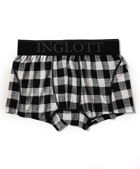 【OUTLET】IL-0318-80_ブロックチェックボクサー_BLACK_3080円→1540円