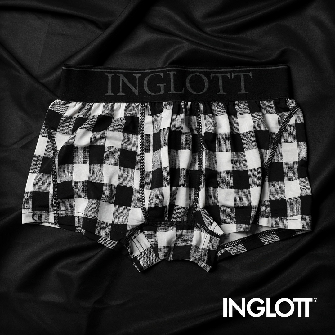 【OUTLET】IL-0318-80_ブロックチェックボクサー_BLACK_3080円→1540円