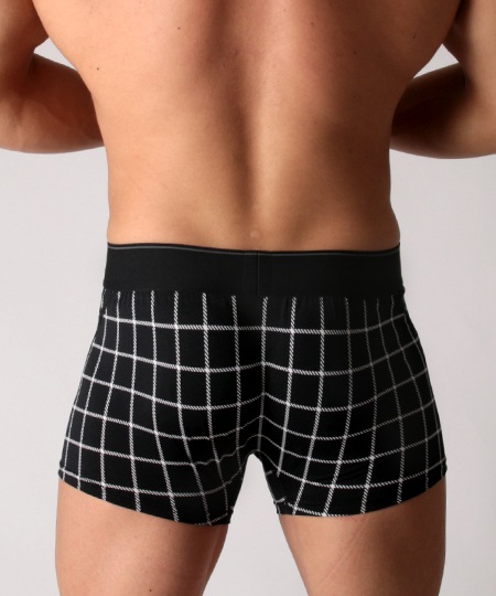 【OUTLET】IL-0280-80-S_モノクロ斜めチェック柄_BLACK_3080円→1540円