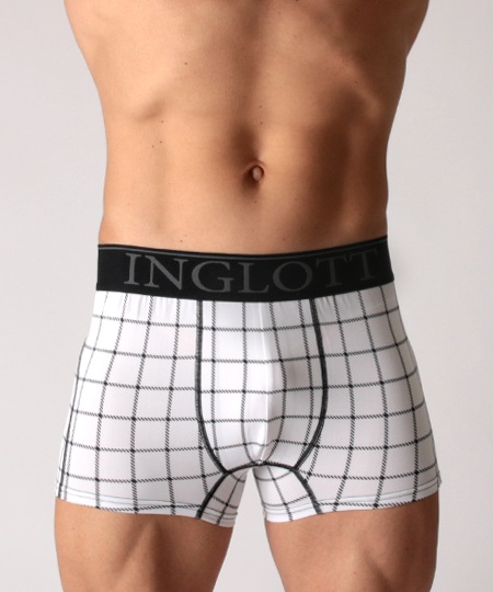 【OUTLET】IL-0280-01-S_ﾓﾉｸﾛ斜めﾁｪｯｸ柄_WHITE_3080円→1540円