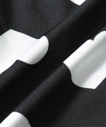 【OUTLET】IL-0290-80-S_大ﾊｰﾄ柄_BLACK_3080円→1540円 【Sサイズ】