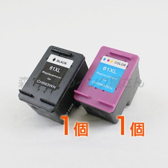 HP61XL ��1�ĥ��顼1�ĥ��å� �ߴ����� HP�ʥҥ塼��åȥѥå����ɡ˥ץ�󥿡��� (HP61�Υ������̥�����) ��/�֥�å�+���顼 �ڱʵ��ݾڡ�