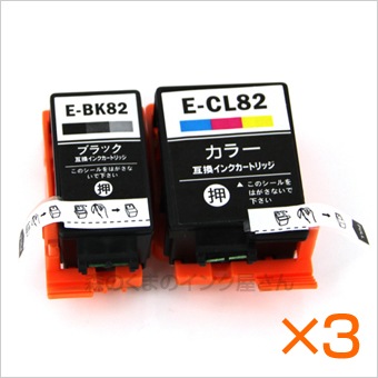 ICBK82/ICCL82 ��/�֥�å�+���顼 3��3�ĥ��å� �ߴ����� EPSON�ʥ��ץ���˥ץ�󥿡��� �ڱʵ��ݾڡ� 