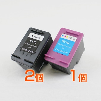 HP63XL 2ĥ顼1ĥå ߴ HPʥҥ塼åȥѥåɡ˥ץ󥿡 (HP63Υ̥) /֥å+顼 ڱʵݾڡ