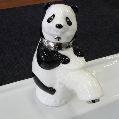 かわいいパンダの水栓金具 ｜ 混合 蛇口 洗面台用 ｜ 品番INK