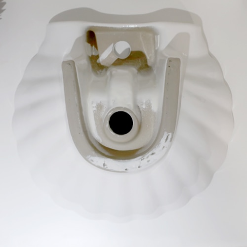 洗面ボウル 陶器 シェル おしゃれ 置き型 洗面台 オーバーフロー