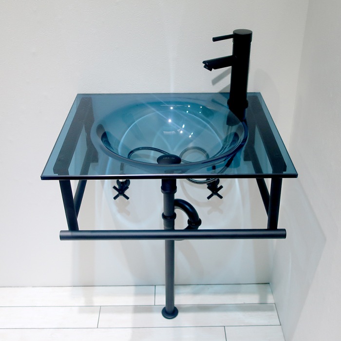 洗面ボウル セット 5点 高級 強化ガラス製 手洗い器 おしゃれ 洗面台 シンク 置き型 交換 リフォーム DIY 洗面所 トイレ 単水栓 直径280 B-280mm-bkHSset459 A020571高級洗面器 洗面ボウルセット 強化ガラス 洗面ボール