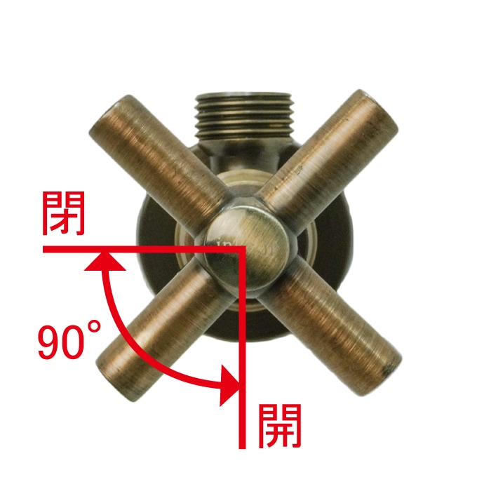 アングル止水栓 壁給水 おしゃれ 古銅 ブロンズ | 品番INK-0304018H