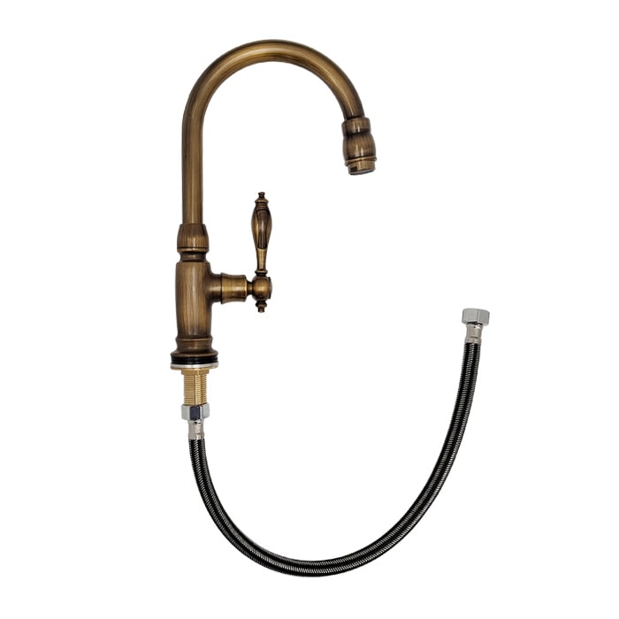 蛇口 単水栓 古銅 ブロンズ おしゃれ レバーハンドル 手洗い用 品番INK