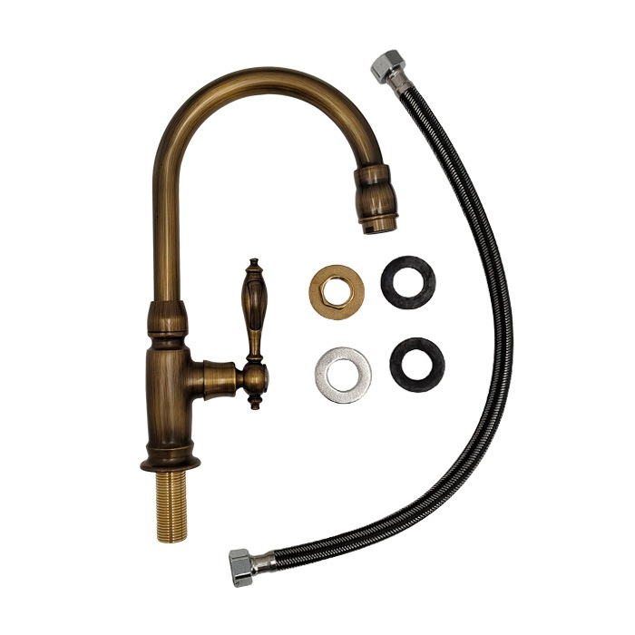 蛇口 単水栓 古銅 ブロンズ おしゃれ レバーハンドル 手洗い用 品番INK