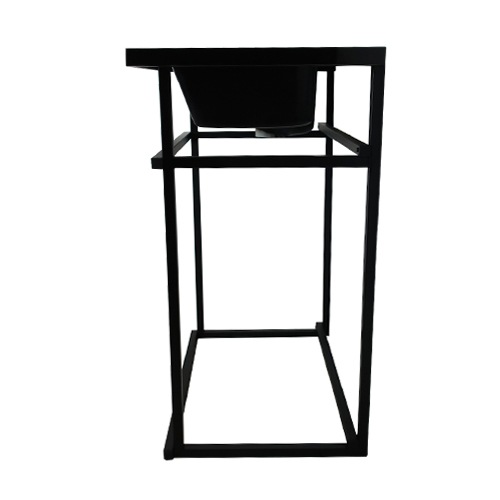 組立式洗面台 アイアン 人工大理石 おしゃれ 黒 ブラック W600×D455