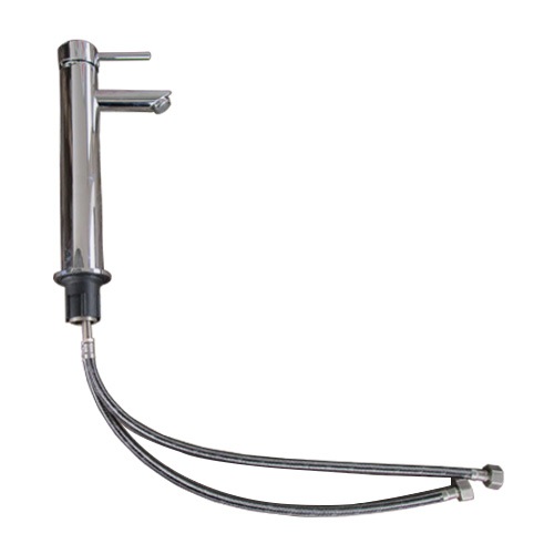 混合水栓 蛇口 カラン おしゃれ DIY リフォーム 銀 シルバー | 品番INK