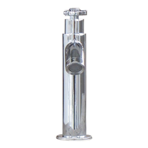 単水栓 蛇口 カラン モンキーレンチ型レバー 銀 シルバー W55×D150