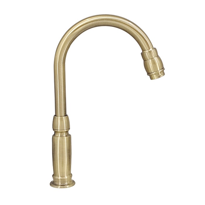 単水栓 蛇口 水 洗面台用 アンティーク おしゃれ 輸入 陶器レバー 古金