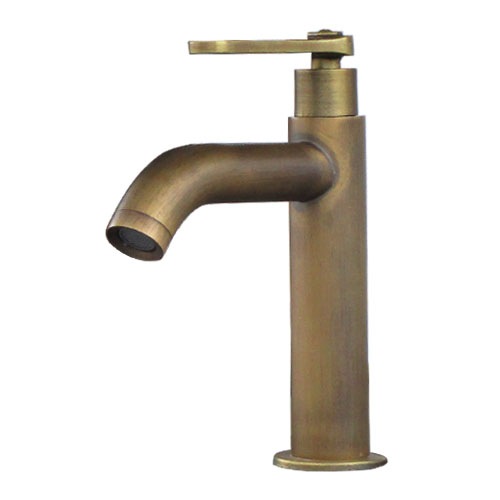 単水栓 蛇口 カラン モンキーレンチ型レバー 古銅 W55×D150×H170