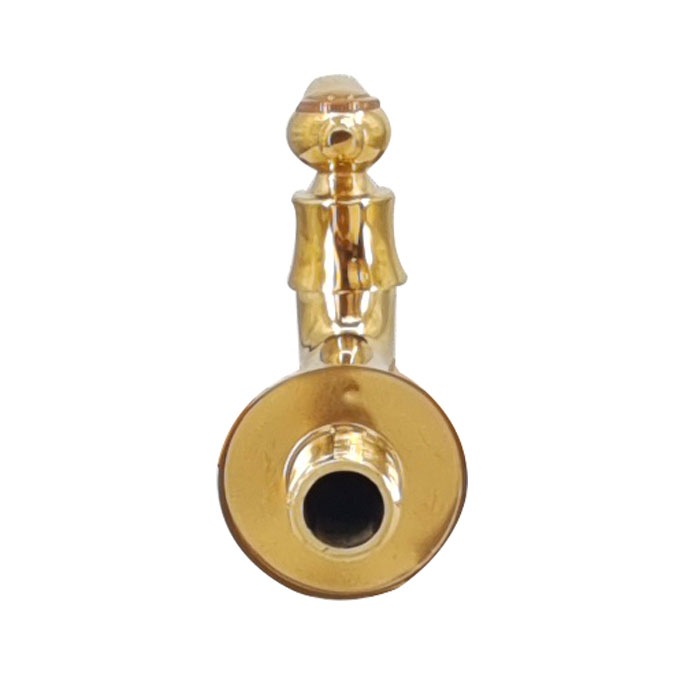 単水栓 蛇口 カラン 壁付け おしゃれ 金 ゴールド W21×D193×H105