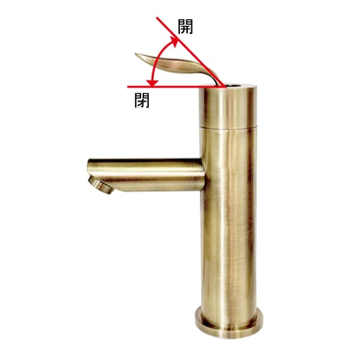 混合水栓 蛇口 カラン おしゃれ DIY リフォーム 古金 アンティーク