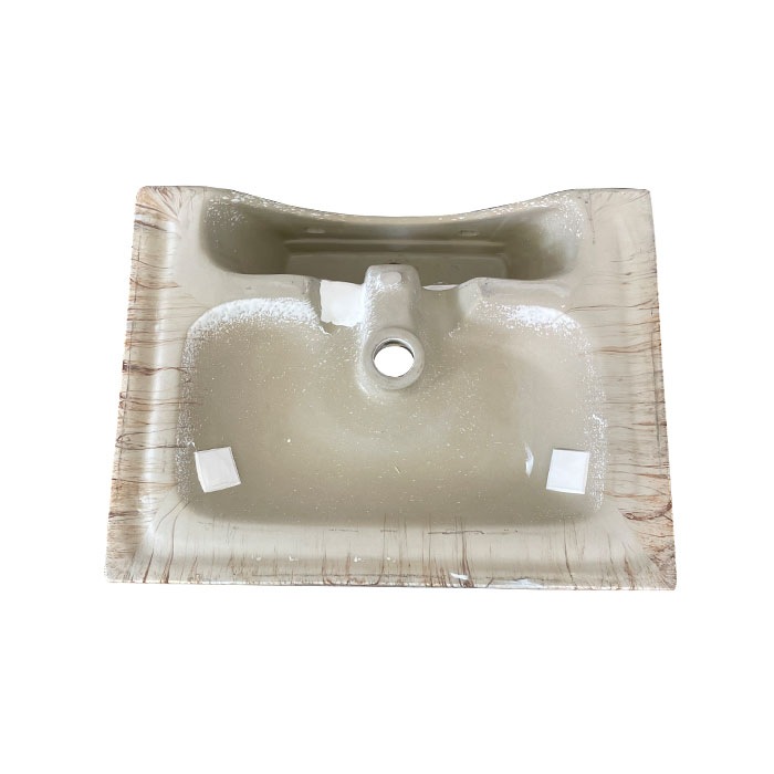 洗面ボウル 陶器 おしゃれ 石柄 置き型(オンカウンターシンク