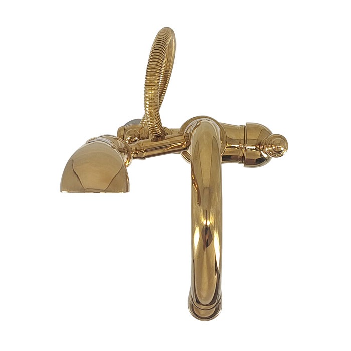 シャワー付き混合水栓 蛇口 カラン おしゃれ DIY リフォーム 金