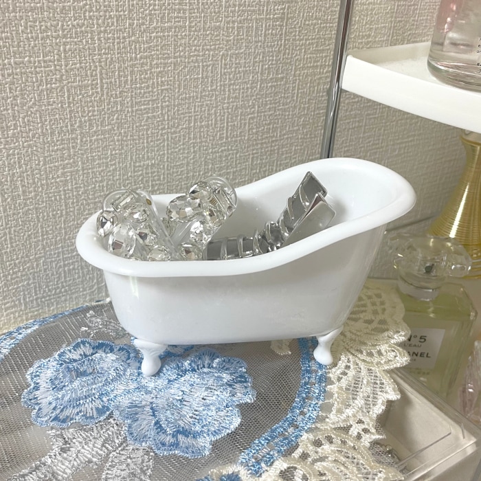10個セット】小物入れ 猫足バスタブ型 ホワイト おしゃれ ギフト