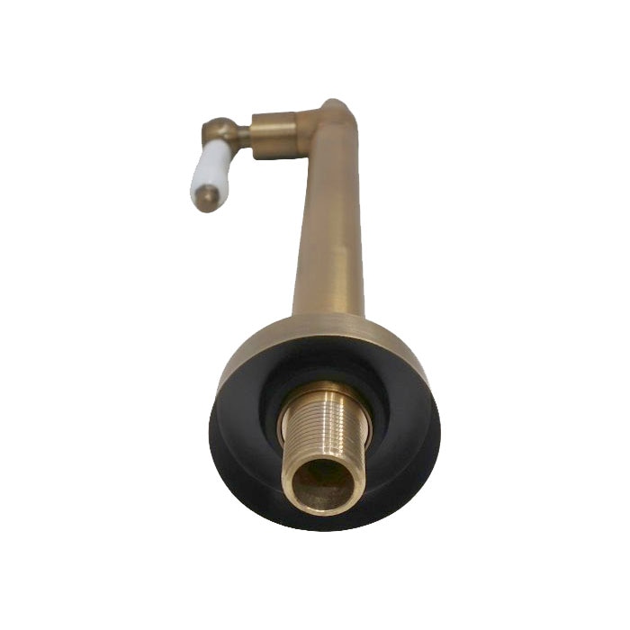 ストレート止水栓 床給水用 接続径 G1/2 陶器レバーハンドル 水道 洗面