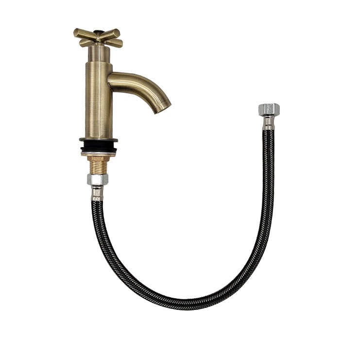 蛇口 単水栓 カラン クロスハンドル 手洗器 洗面 省スペース おしゃれ