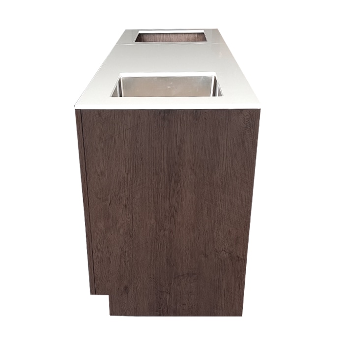 キッチン 組み立て式 おしゃれ 人工大理石 ステンレスシンク付き W1800