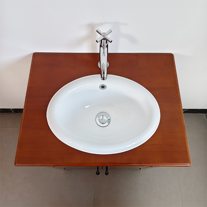 Eセット31】洗面化粧台セット（洗面台・化粧台・木製・カントリー調